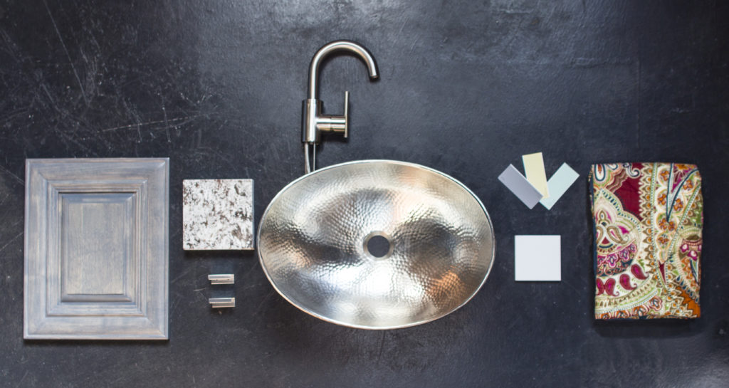 hobbes hand hammered nickel bathroom sink with design kit