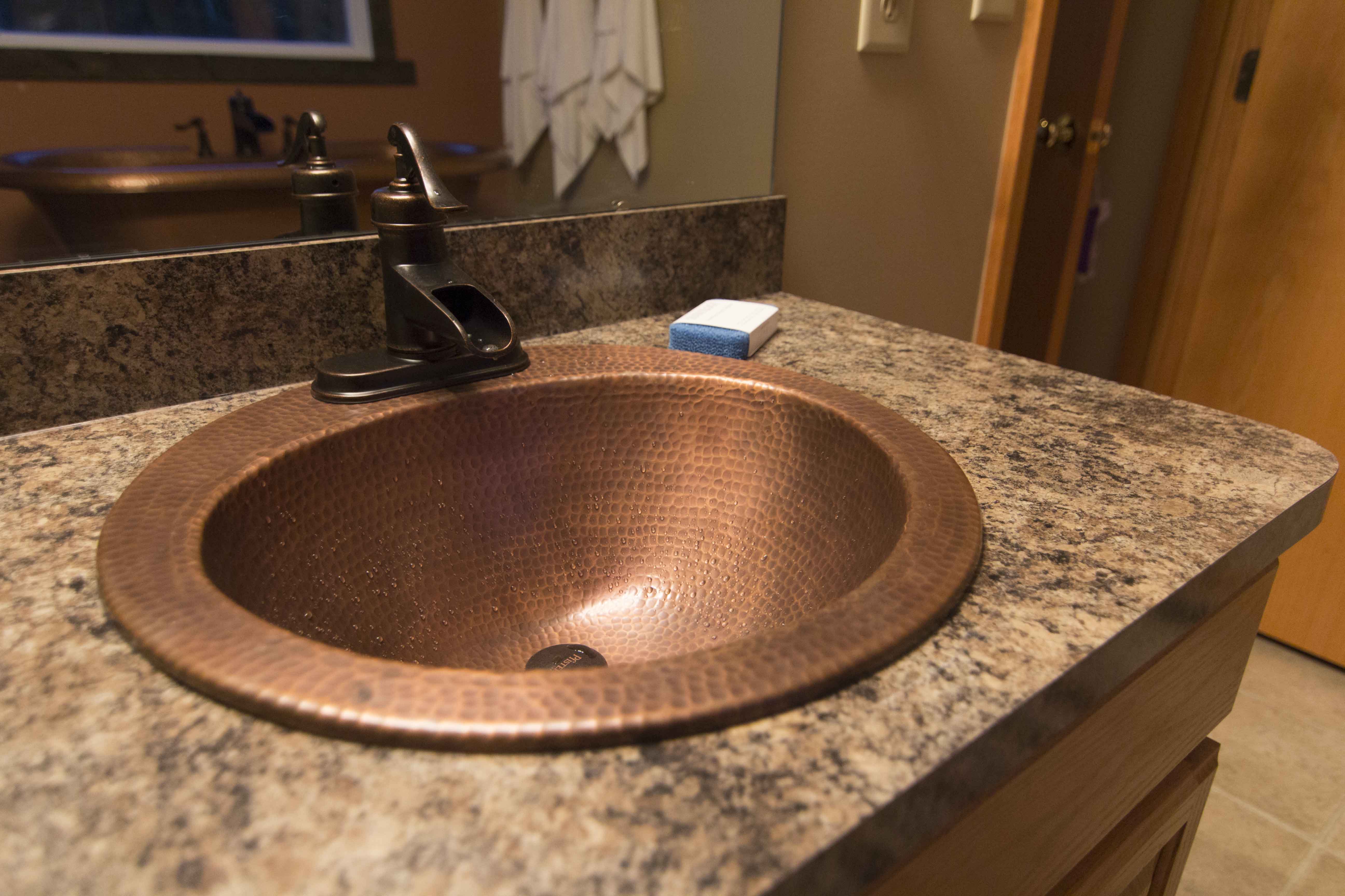 How To Replace A Copper Bathroom Sink The Bell Drop In Copper