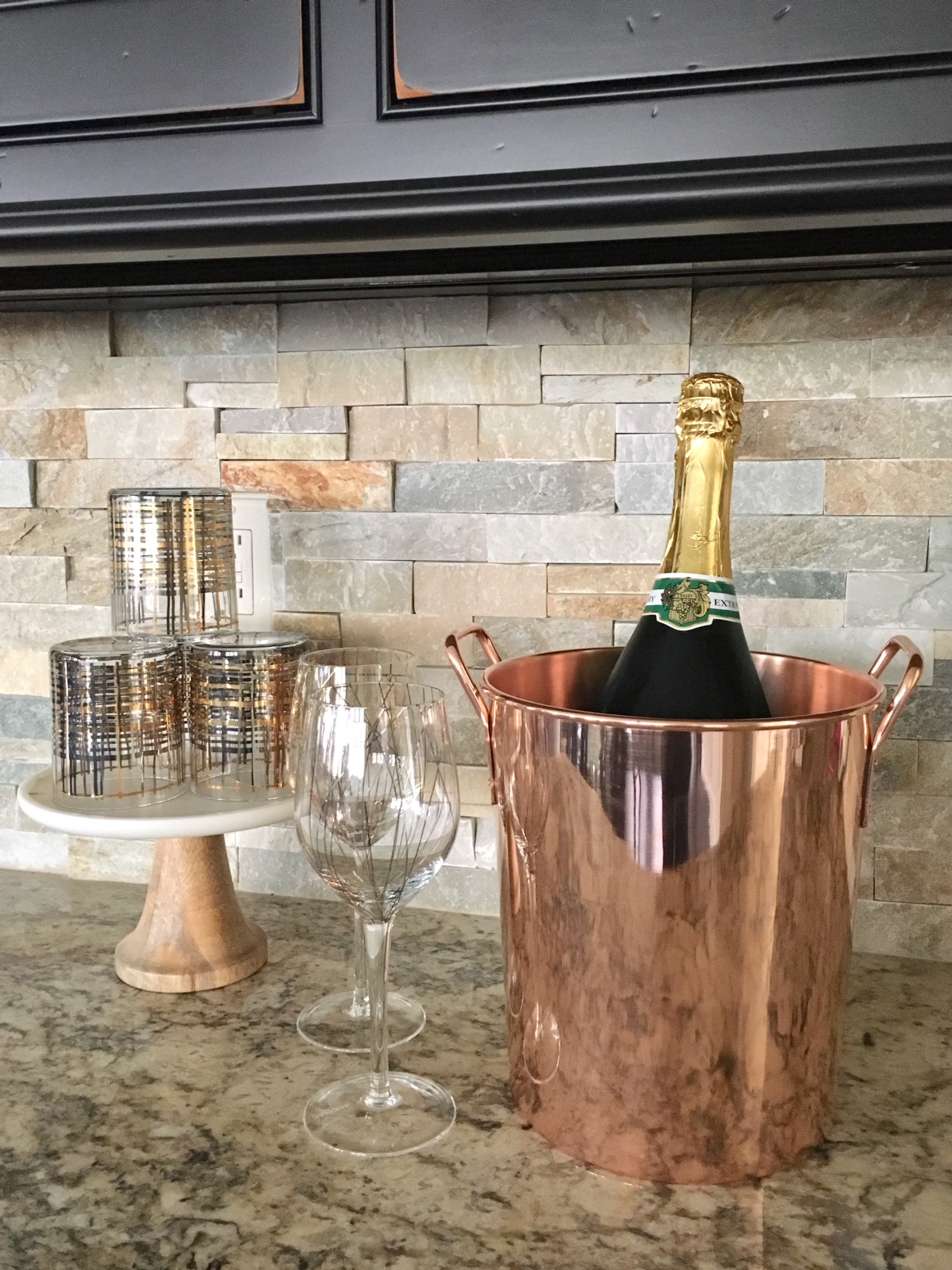 solid copper ice bucket