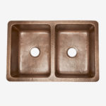 rockwell double bowl copper kitchen sink