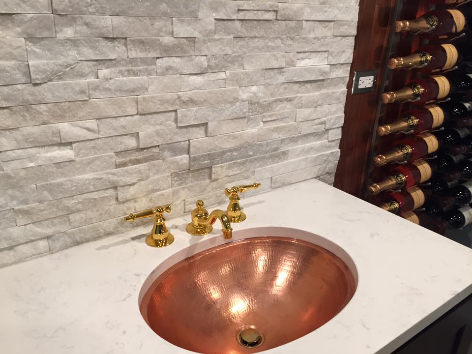 undermount naked copper sink