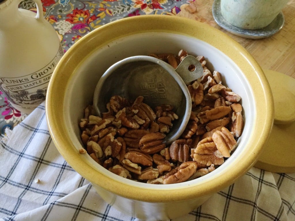 bowl of pecan halves