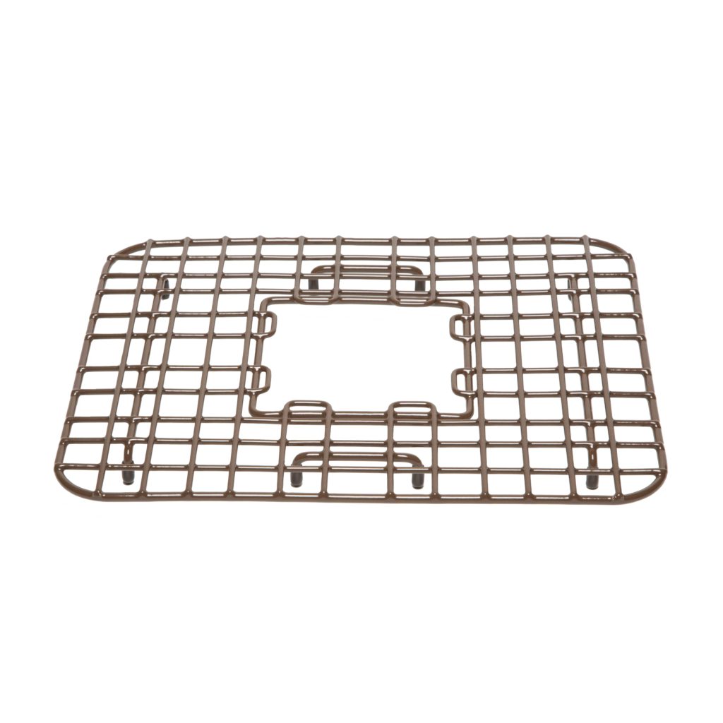 vinyl coated antique brown gehry kitchen sink bottom grid