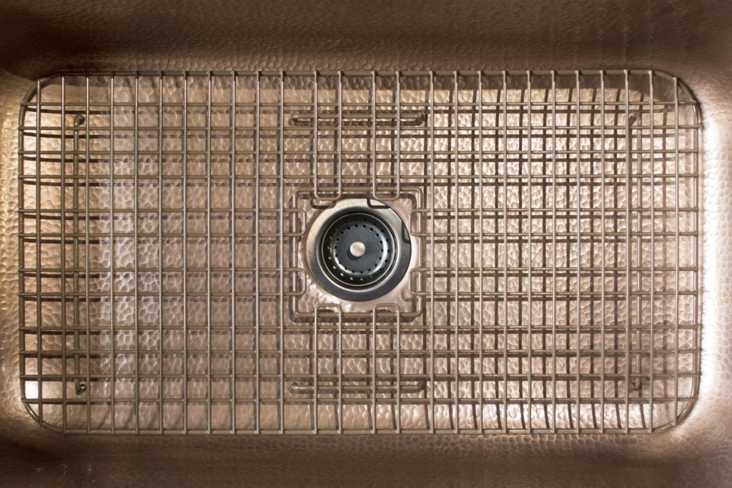rohe copper kitchen sink bottom grid