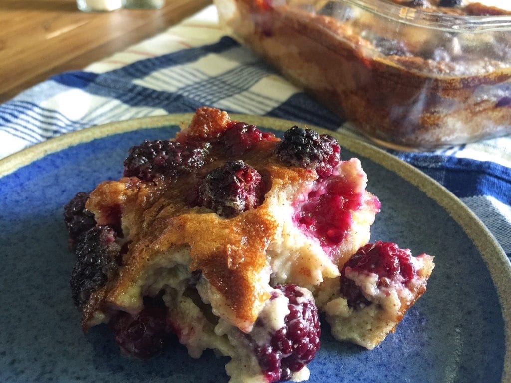 Blackberry Custard Cake