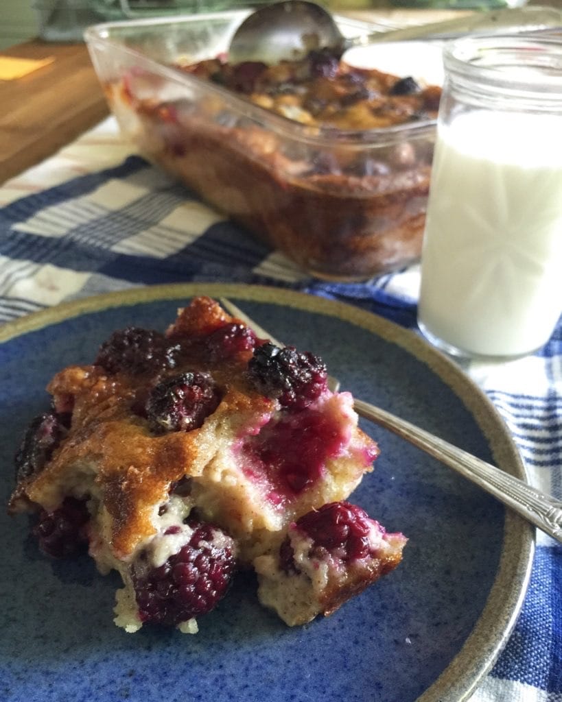Blackberry Custard Cake