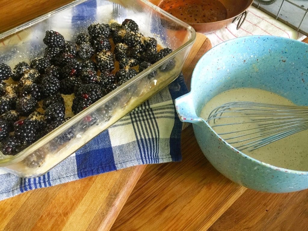 Blackberry Custard Cake ingredients