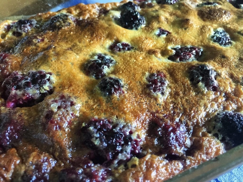 Blackberry Custard Cake