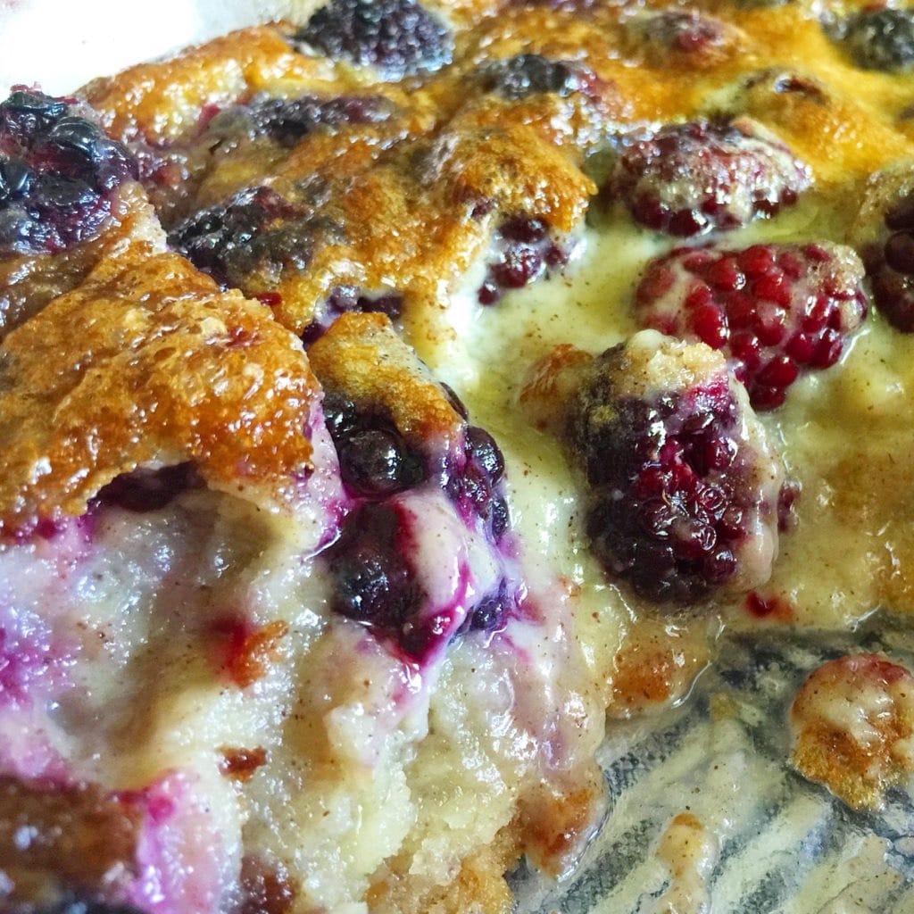 Blackberry Custard Cake