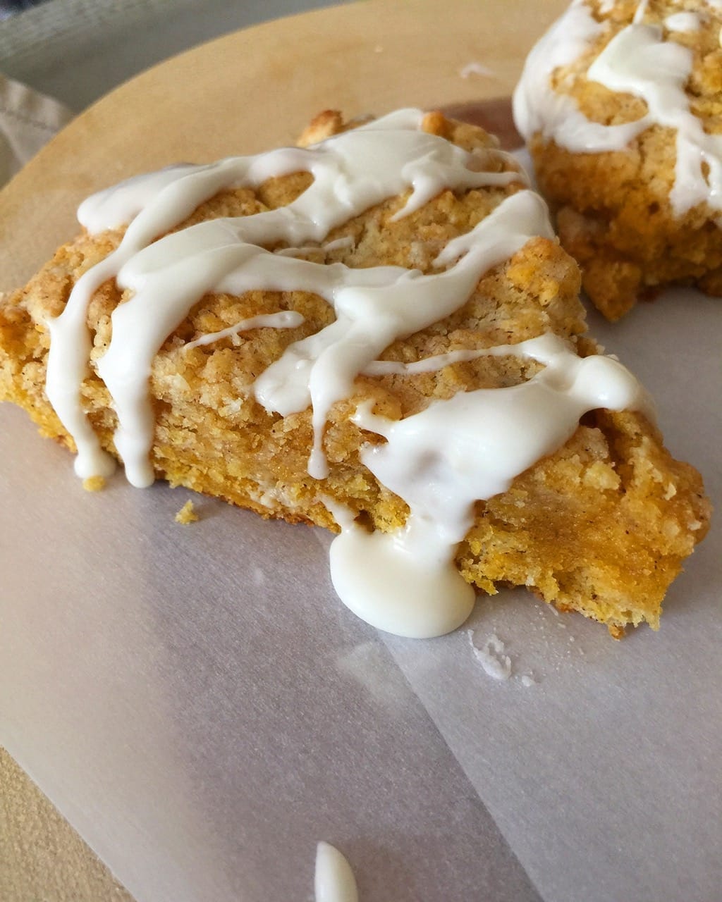 Pumpkin Butter Scones with Marshmallow Fluff Buttercream Drizzle Recipe