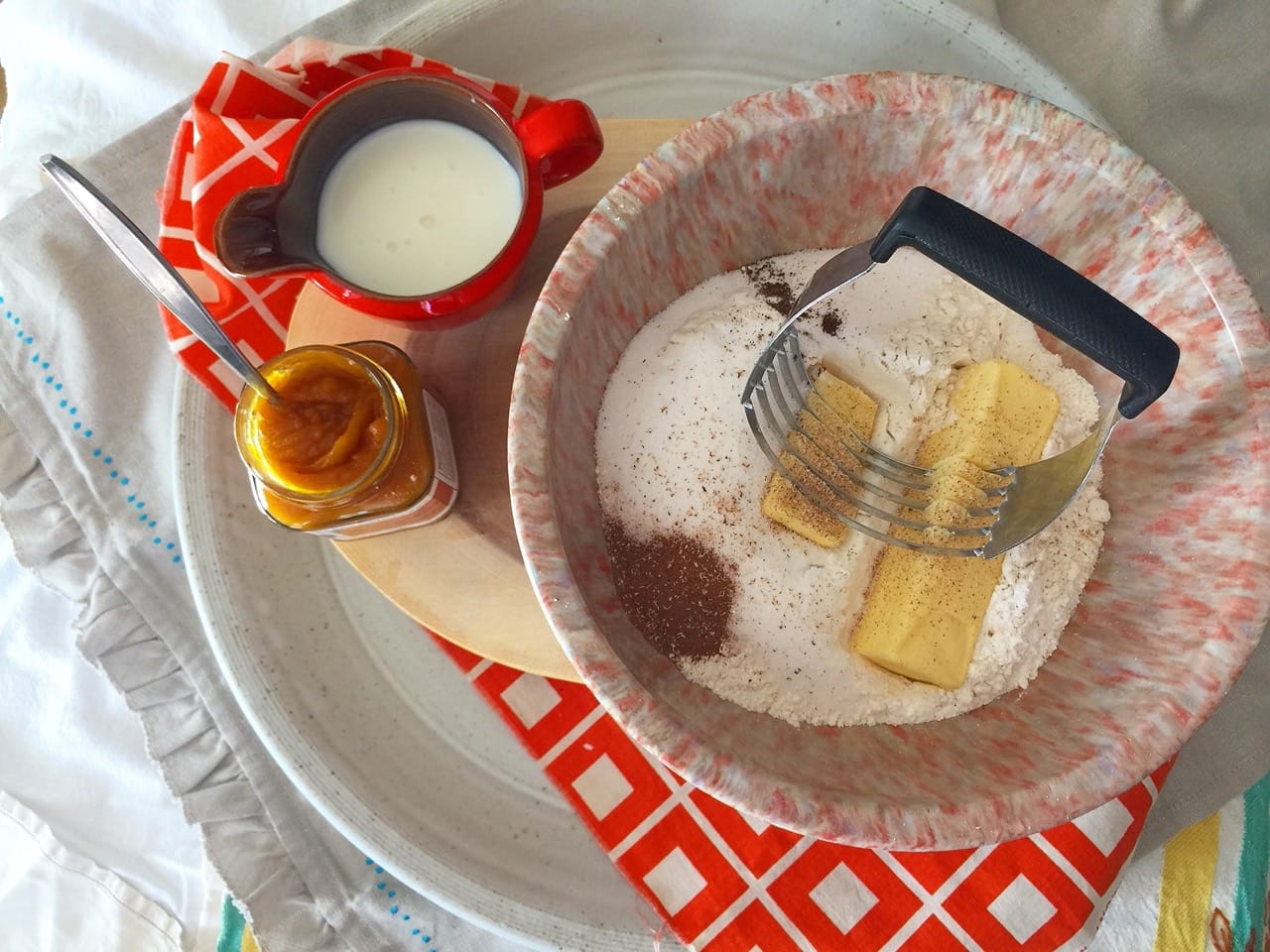 baking ingredients and butter