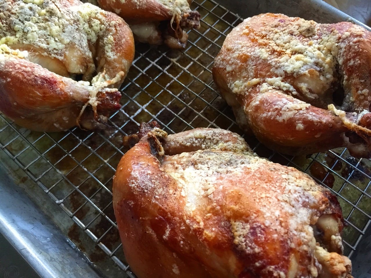 chickens that were roasted with spices