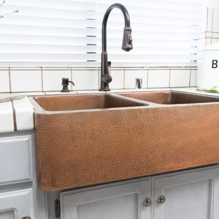 Before And After Rockwell Copper Double Basin Farmhouse