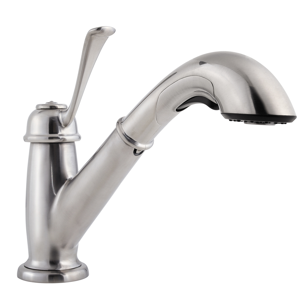 Pfister Bixby Pull Out Kitchen Faucet In Stainless Sinkology