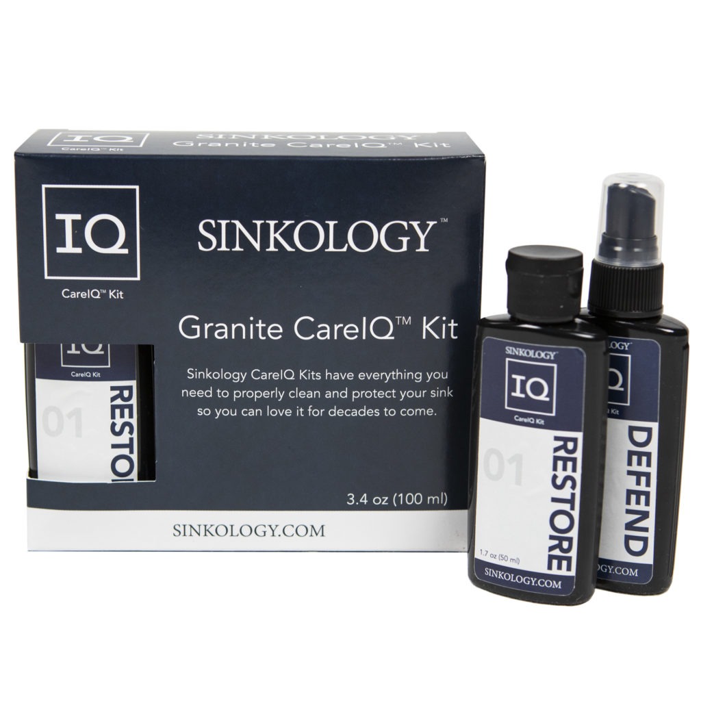 granite careiq kit, defend protective sealant, restore cleaning polish