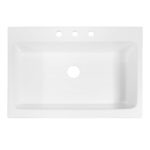 The Josephine quick-fit, drop-in fireclay farmhouse kitchen sink top view