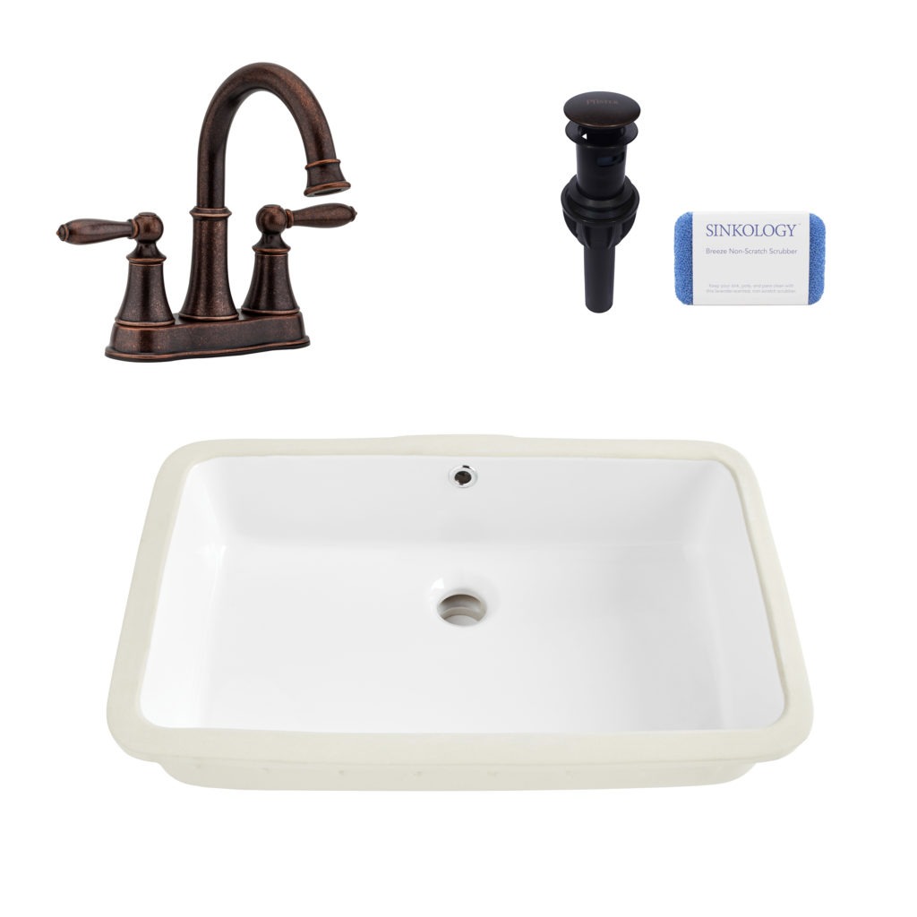 Carder All In One Undermount Vitreous China Sink With Courant