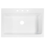 matte white drop-in fireclay sink
