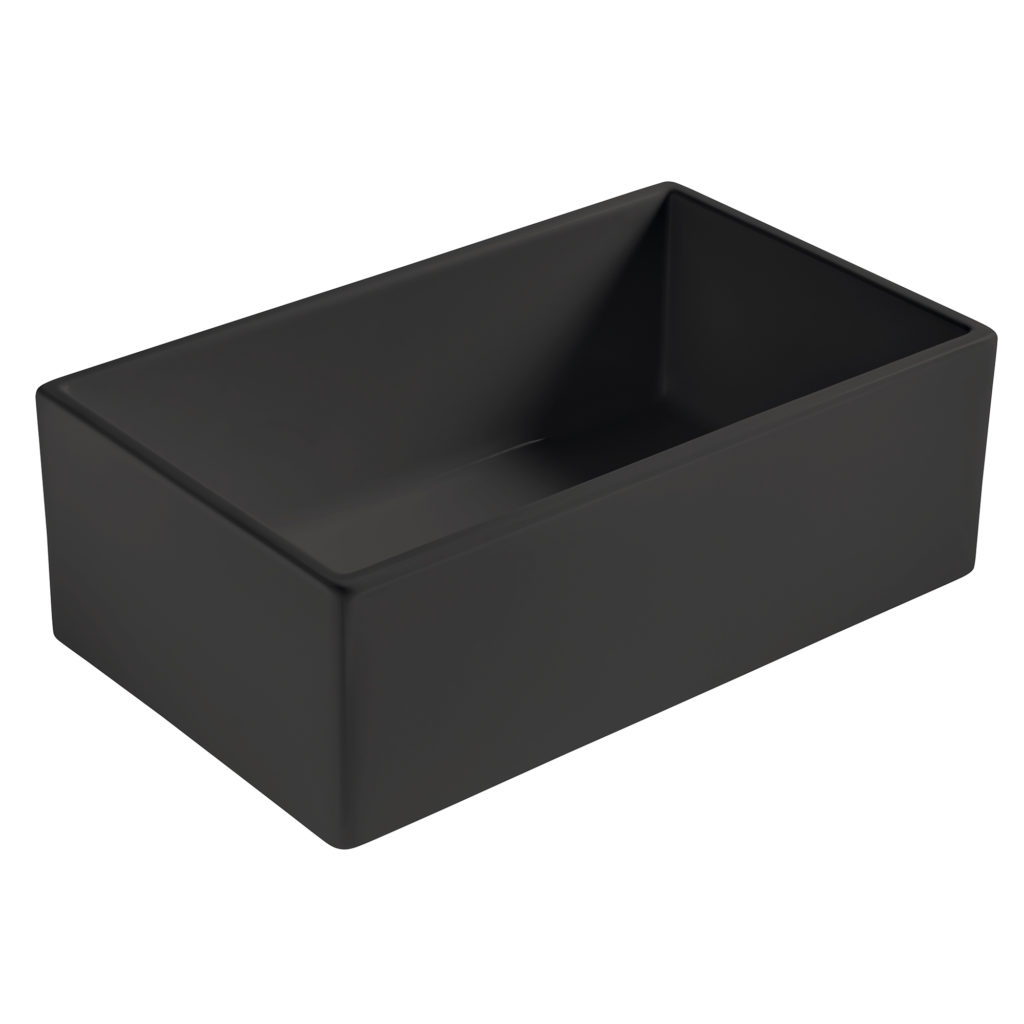 matte black farmhouse fireclay sink