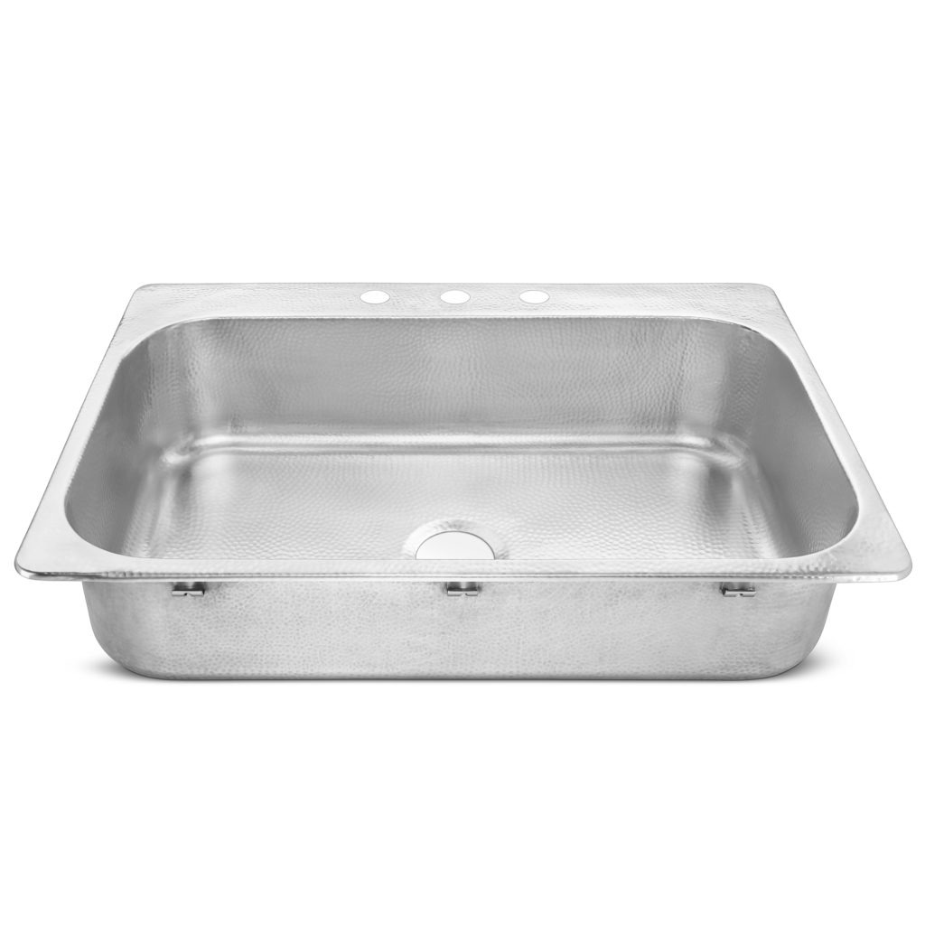 brushed crafted stainless steel drop-in sink