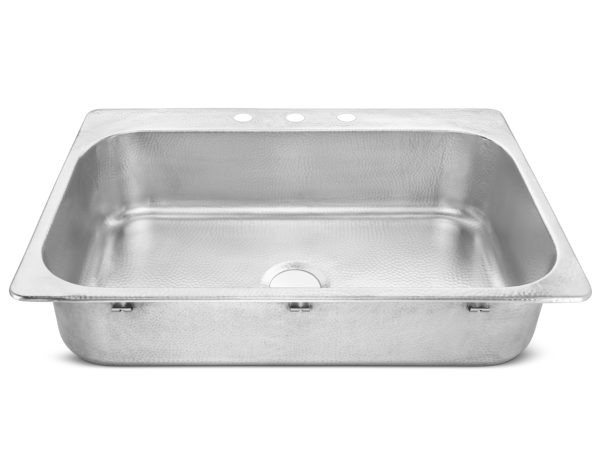 brushed crafted stainless steel drop-in sink