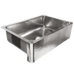 polished crafted stainless steel single bowl farmhouse sink