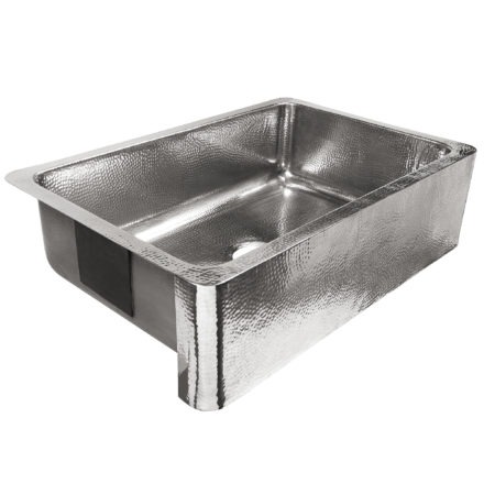 Fortify Crafted Stainless Steel, Stainless Farmhouse Sink With Towel Bar