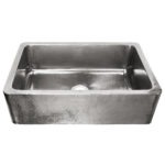 polished crafted stainless steel single bowl farmhouse sink