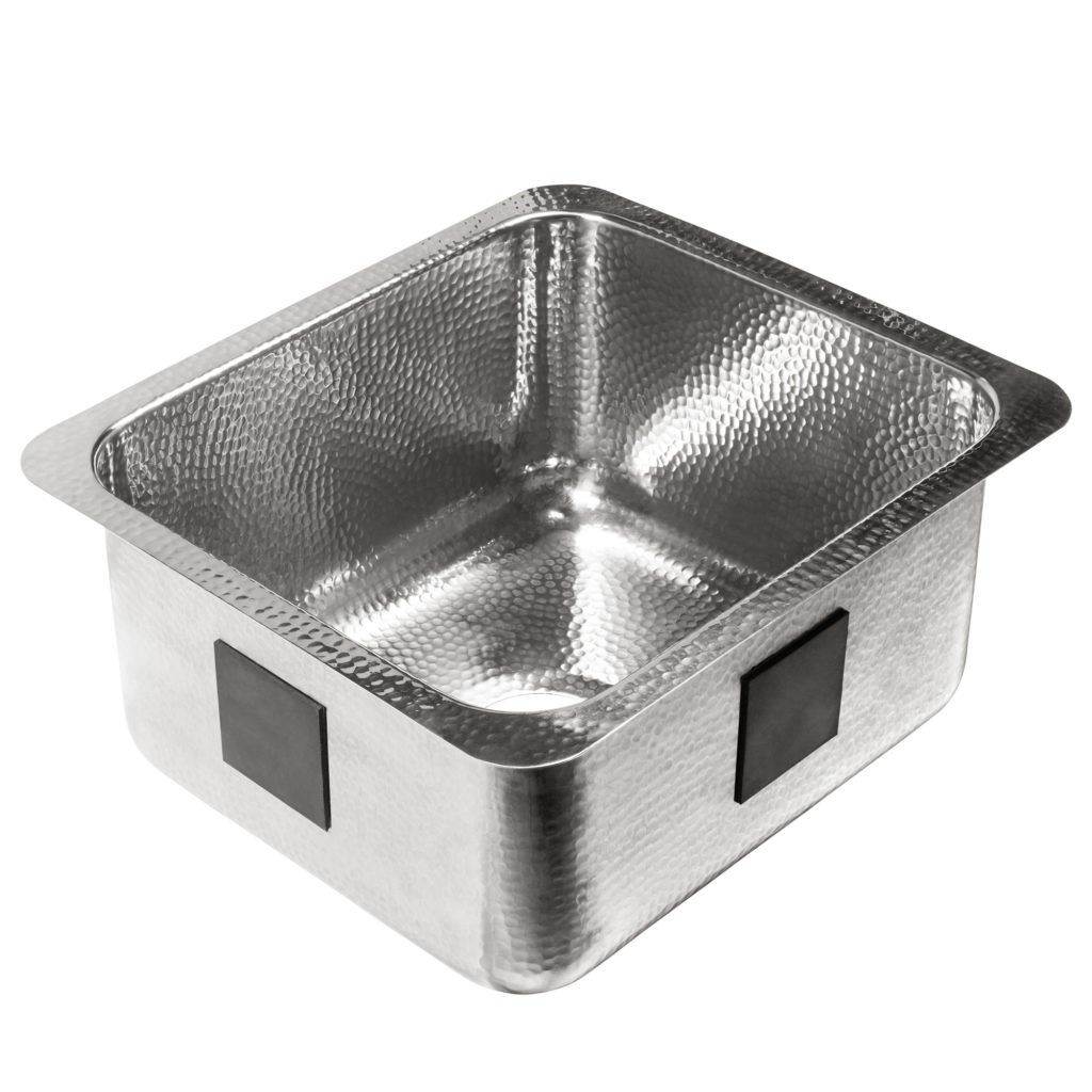 polished crafted stainless steel bar prep sink