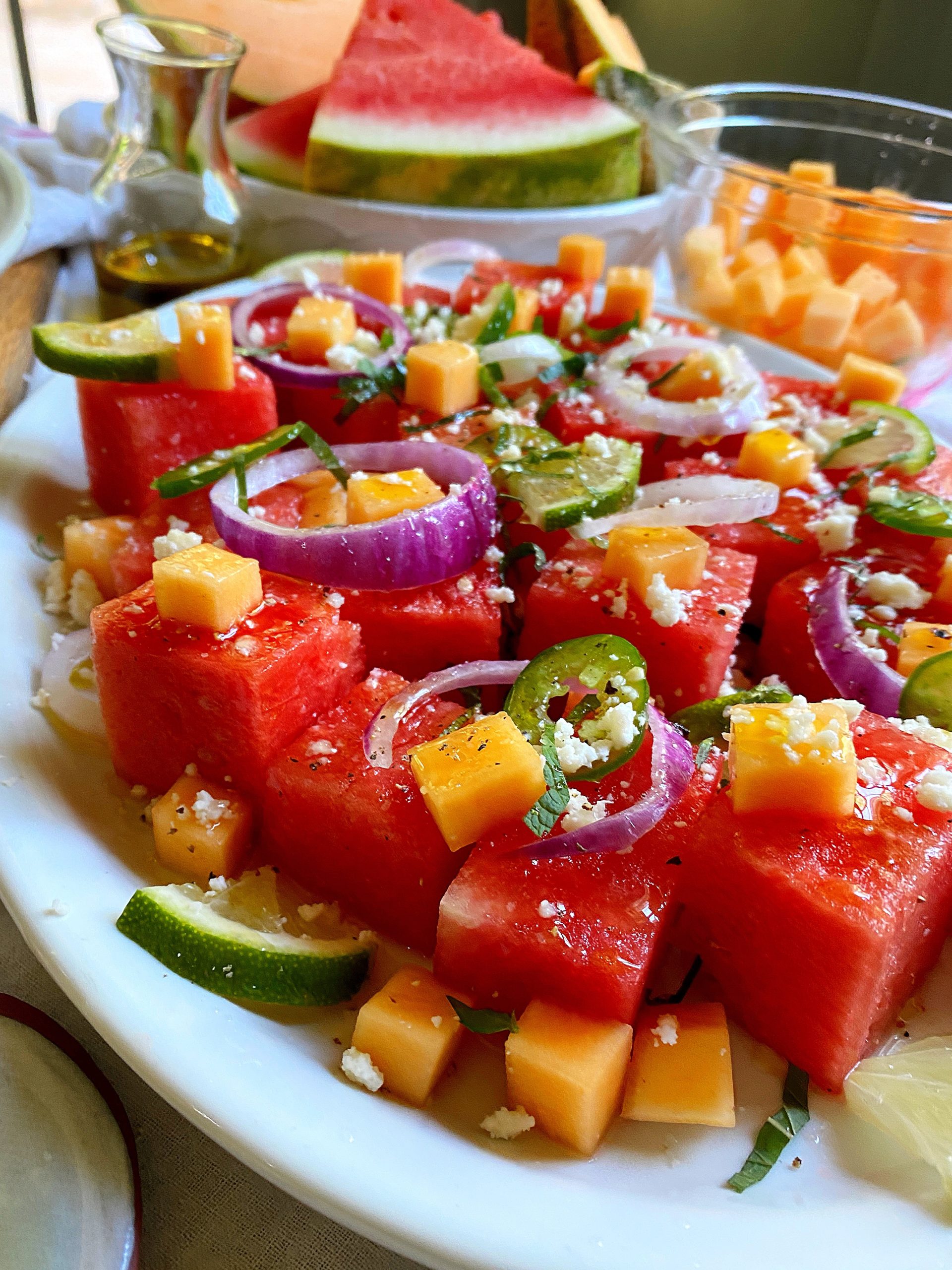 mojito melon summer salad platter