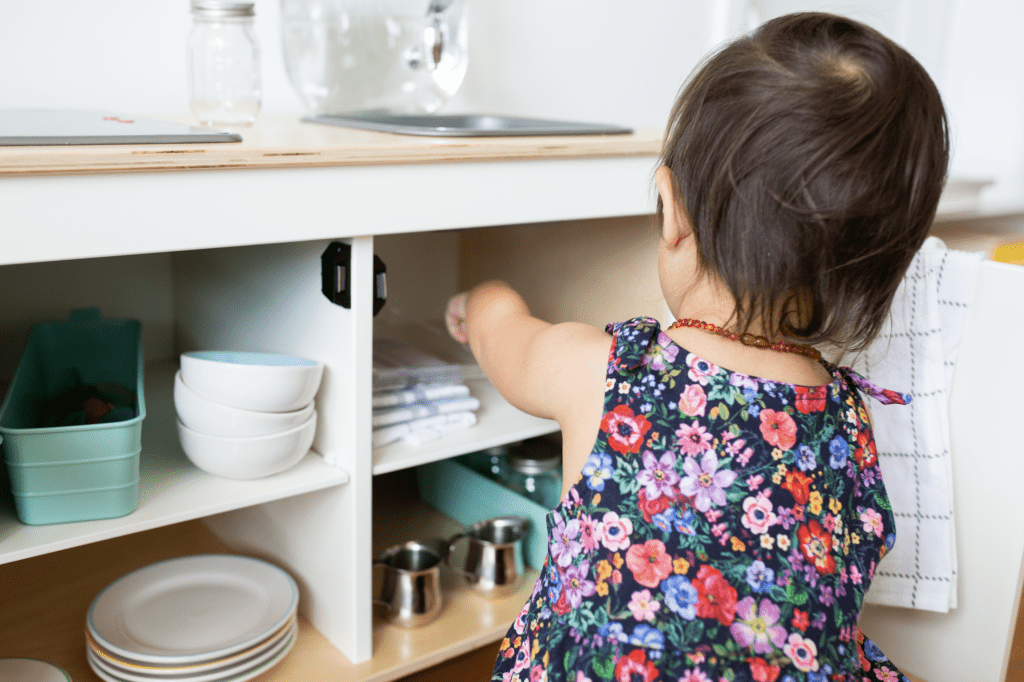 cleaning out cabinets