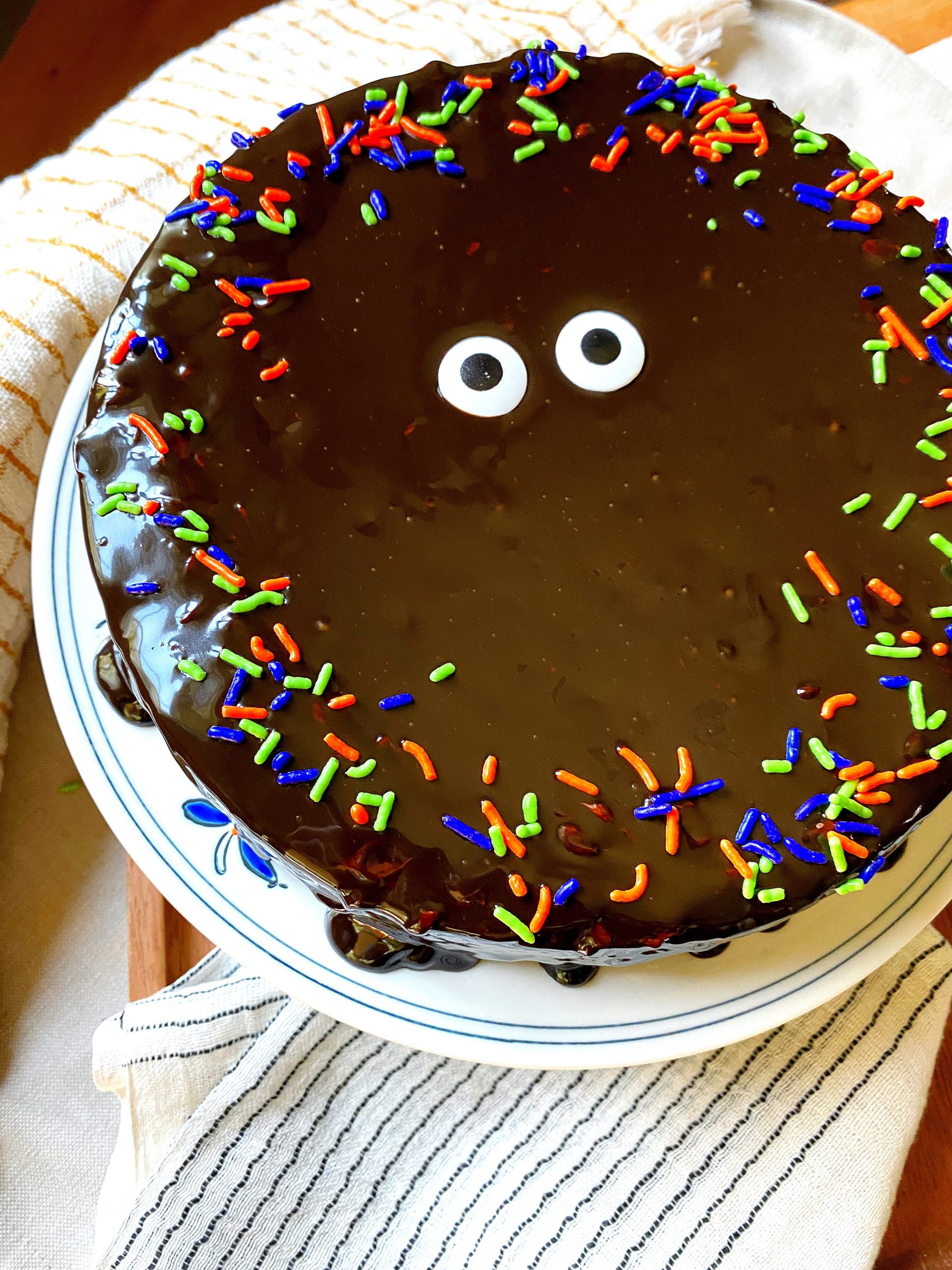 decorated black-out cake