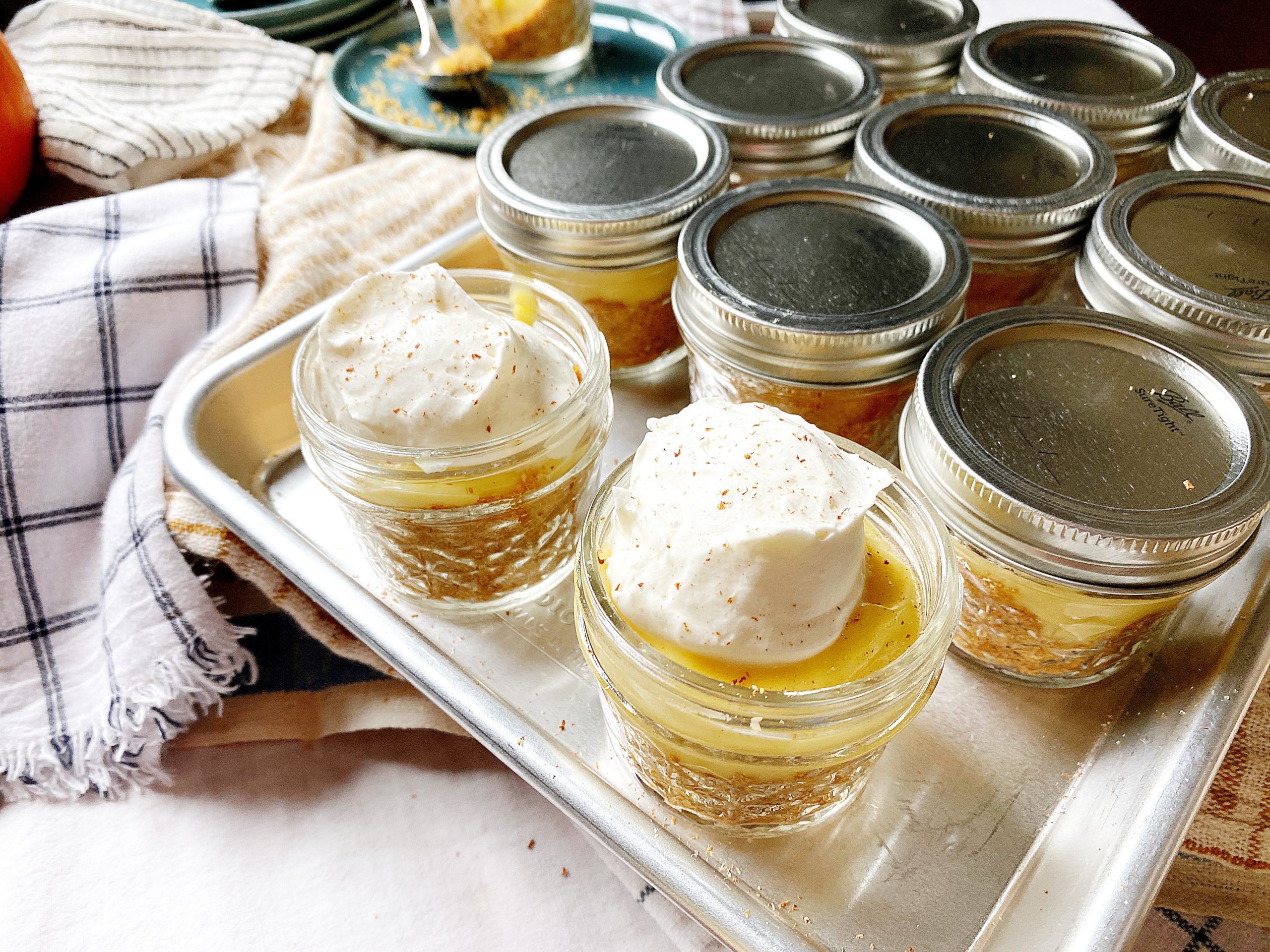 filled cream pie jars