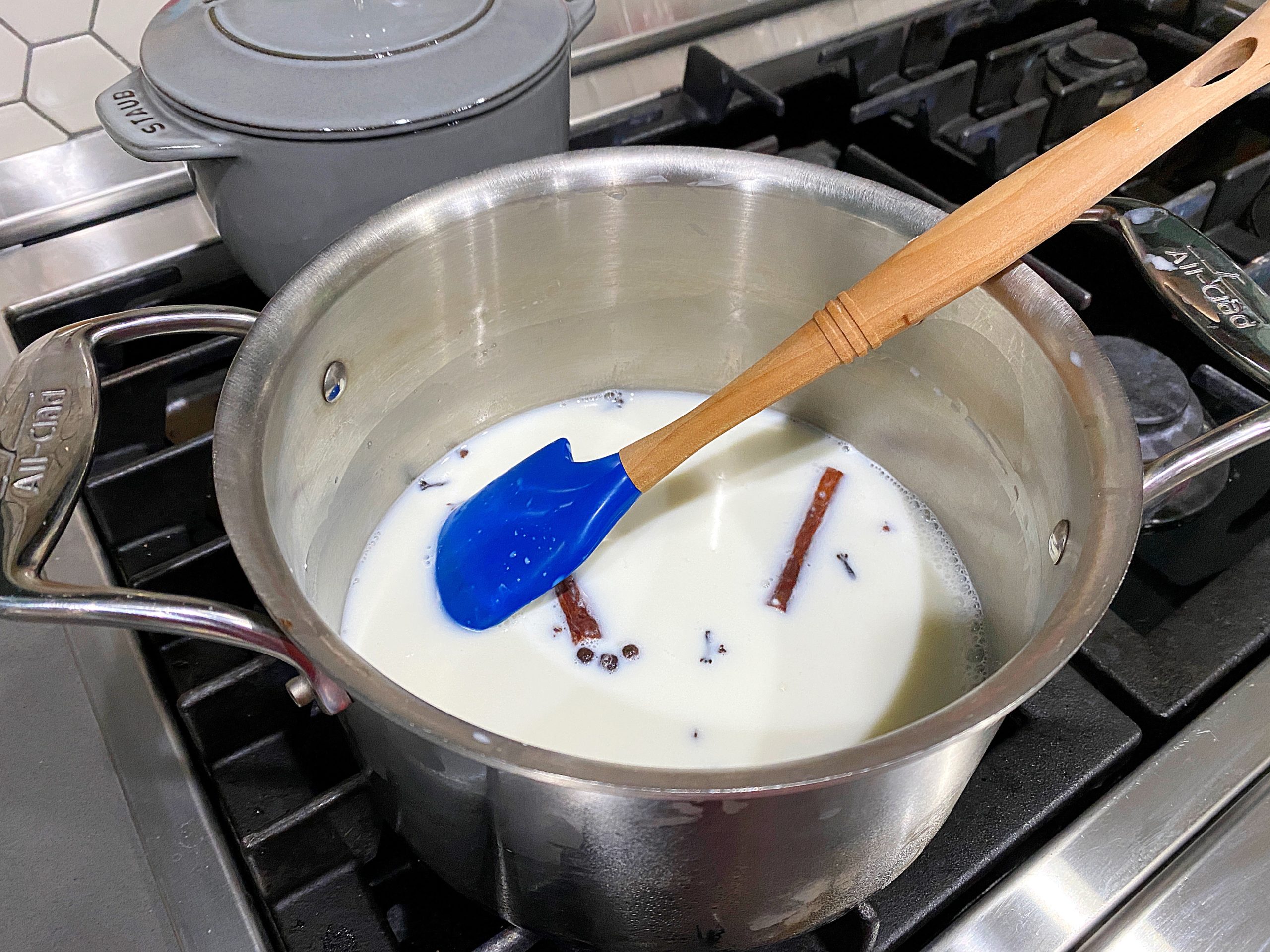 cream pie simmering stove top