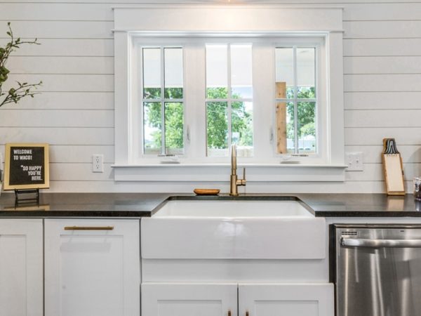 New kitchen featuring the Grace fireclay sink
