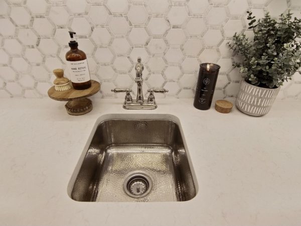 Close up of the Wilson Home Bar Sink