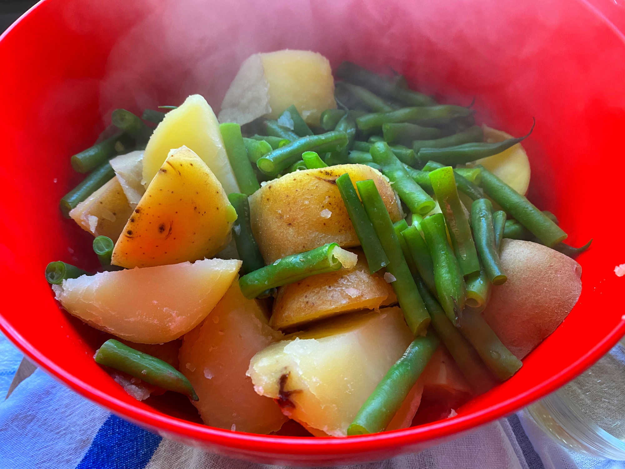 green beans and potatoes