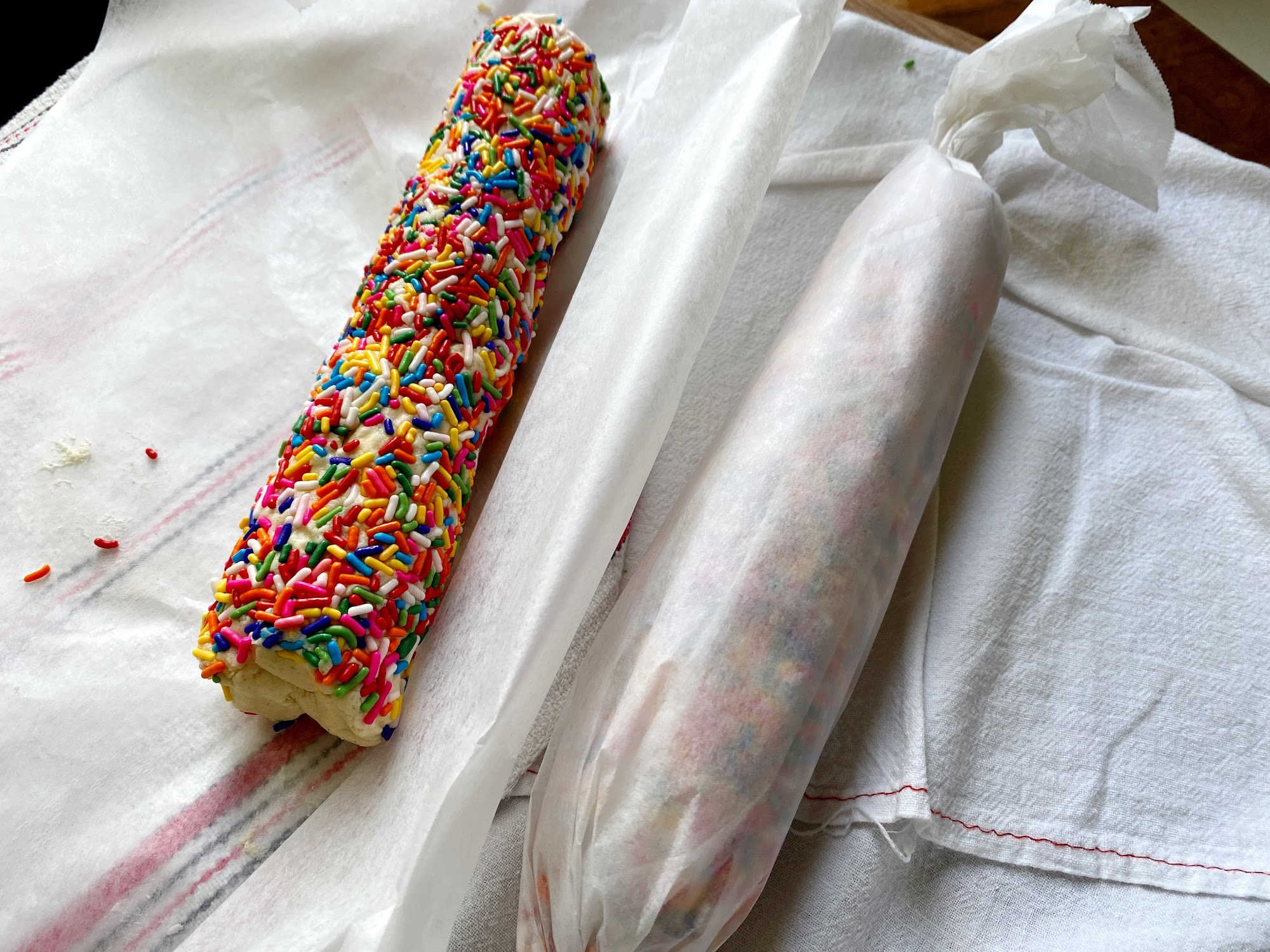rolled w sprinkles wrapped