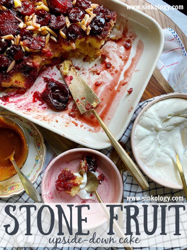 stone fruit upside down cake