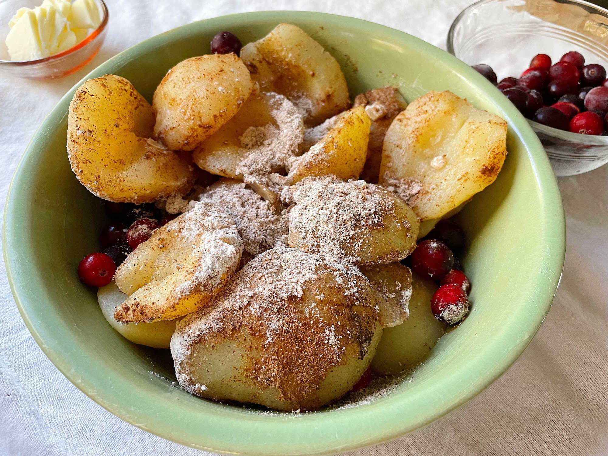 crisp pears and spices
