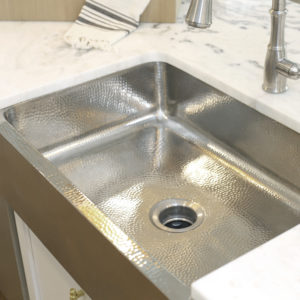 Close up of Percy Stainless Steel Sink