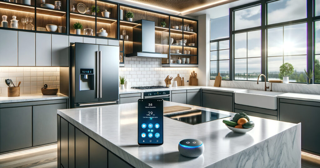 a rendering of a future smart kitchen & sink