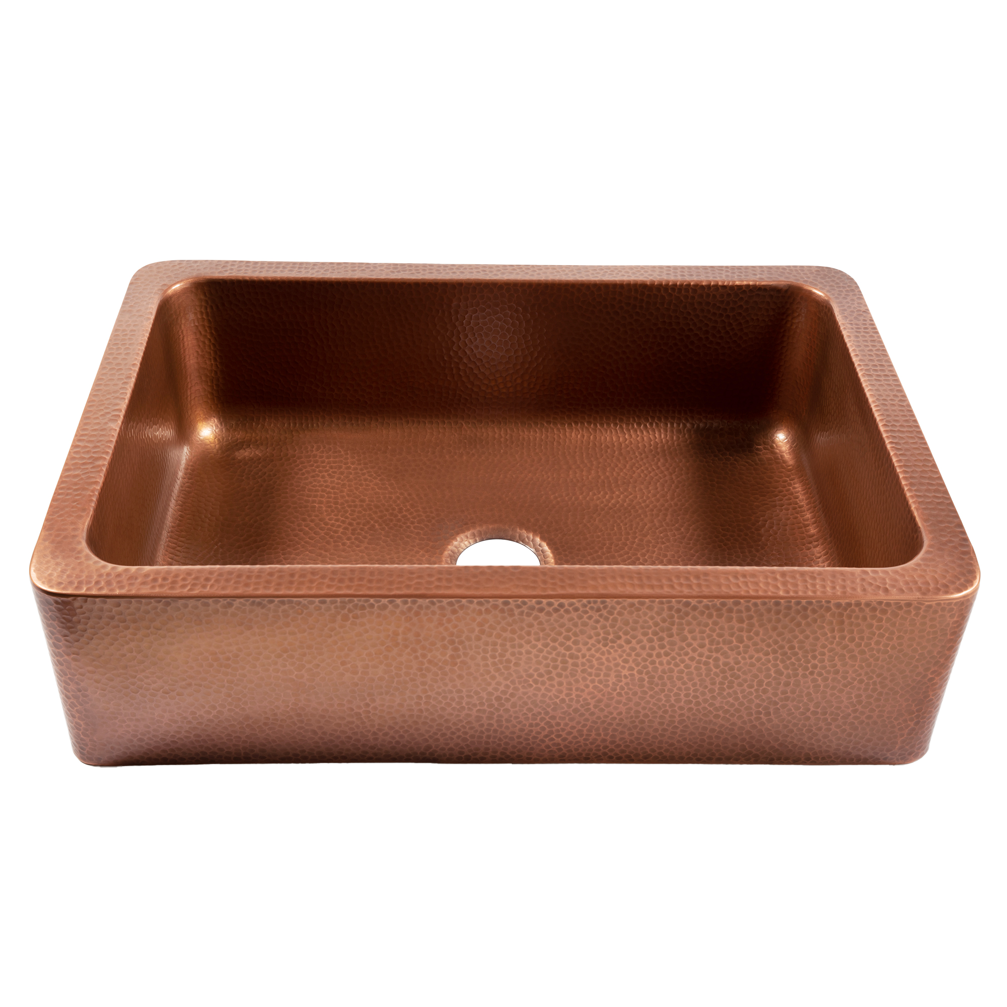 Adams All-in-One Farmhouse Copper 33 in. Single Bowl Kitchen Sink with Pfister Rustic Bronze Faucet and Disposal Drain