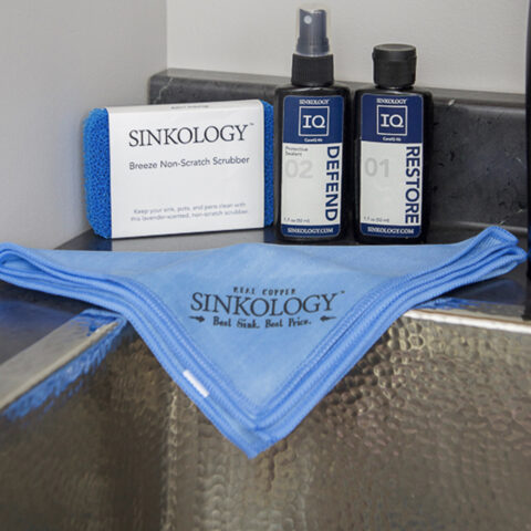 Stainless Steel CareIQ Kit on a stainless steel sink