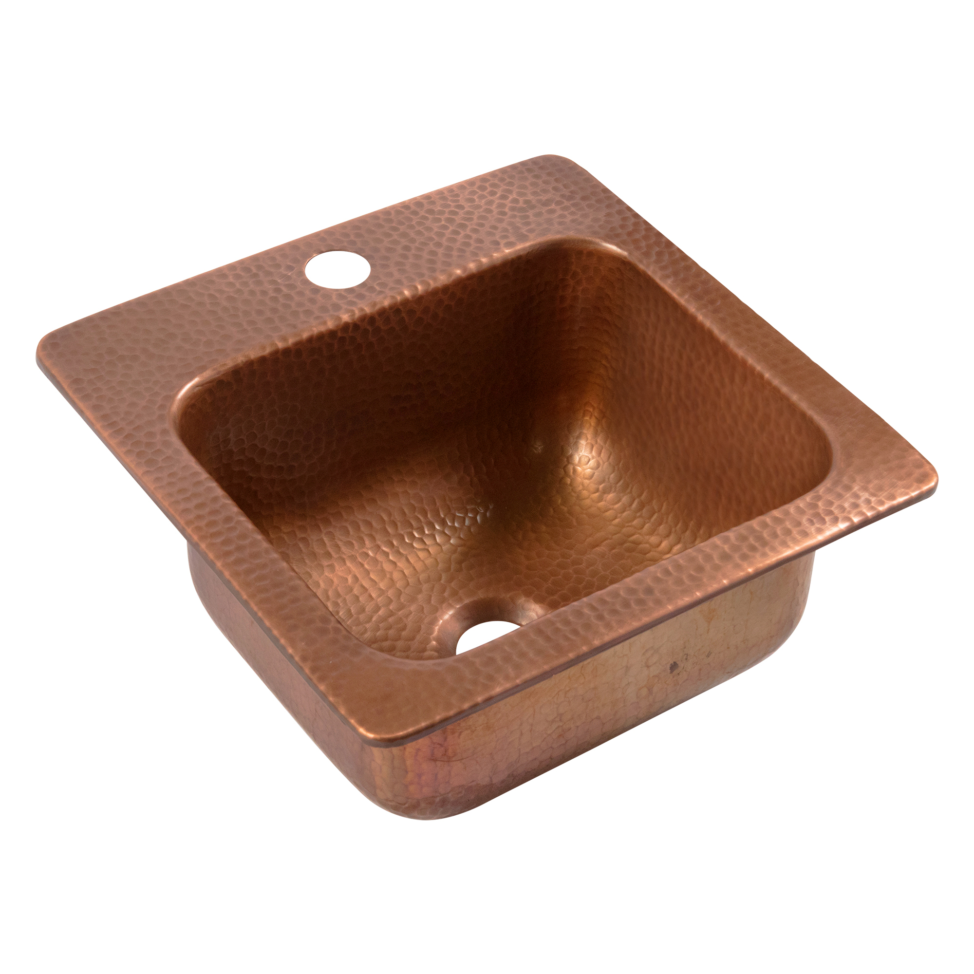A drop-in bar prep copper sink