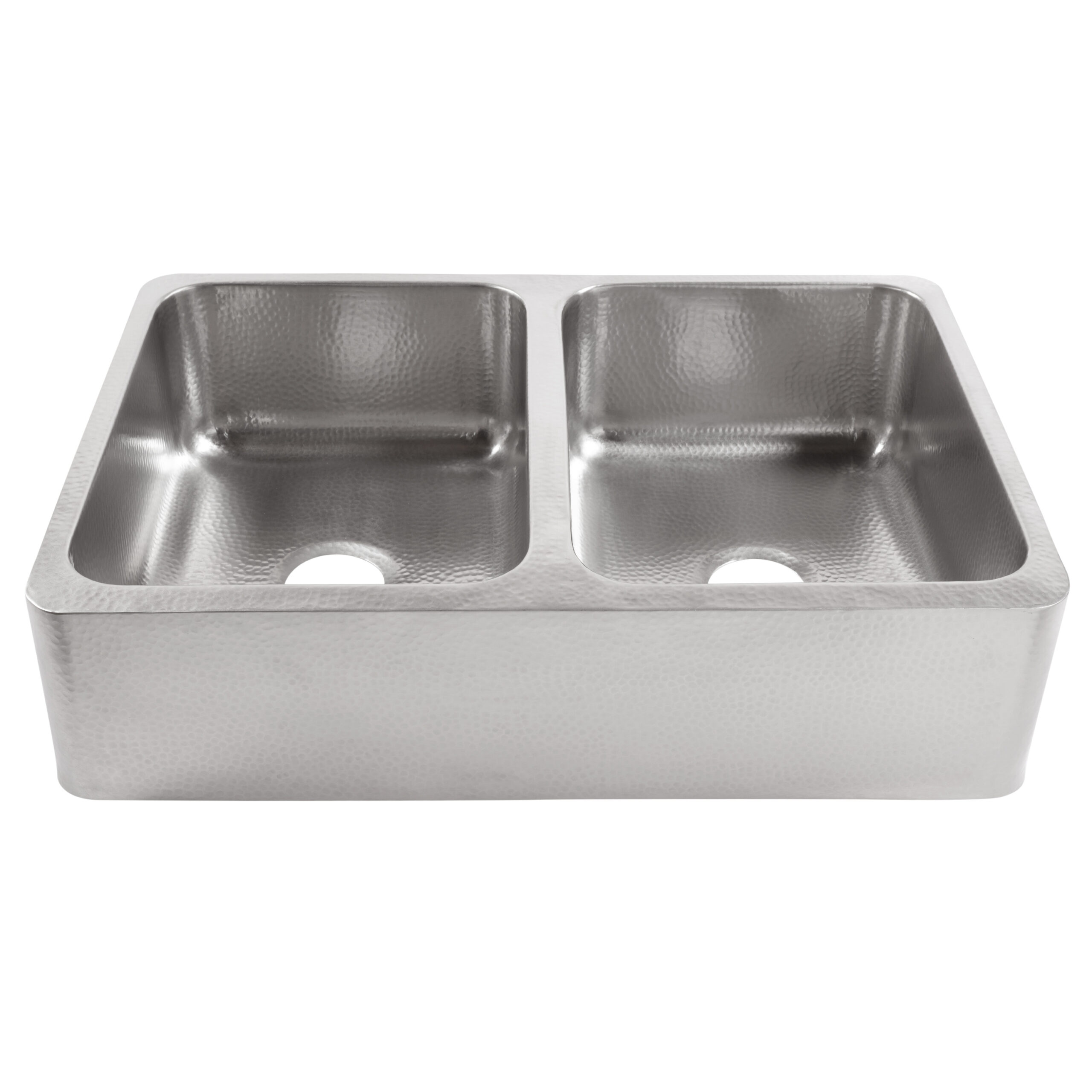 a double basin crafted stainless steel sink