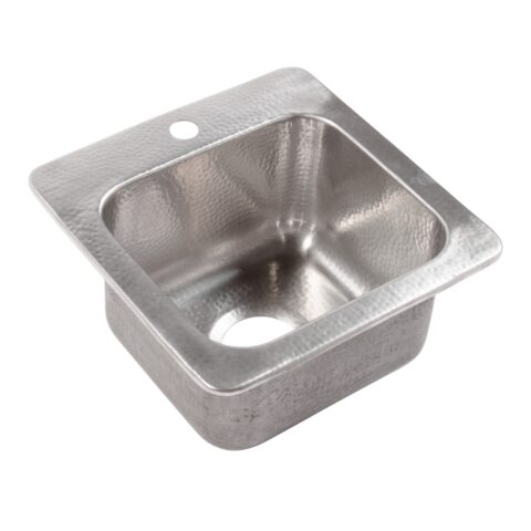 A drop-in stainless steel bar prep sink.