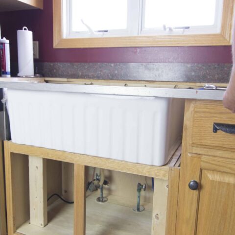 installing a fireclay sink