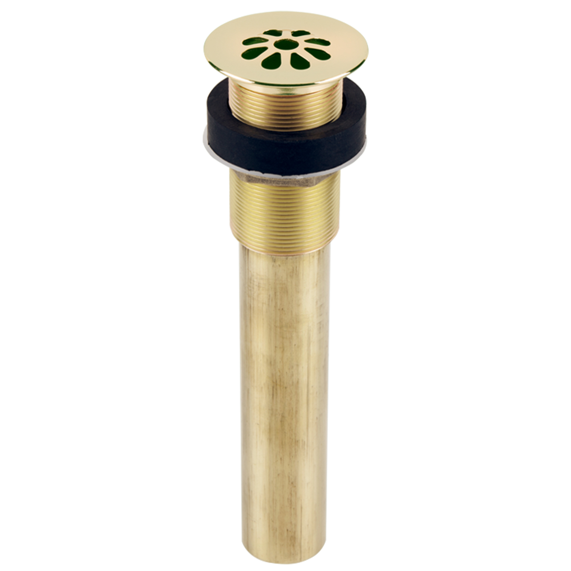 TG01-SG SinkSense Satin Gold Bath Drain with Grid top and no overflow
