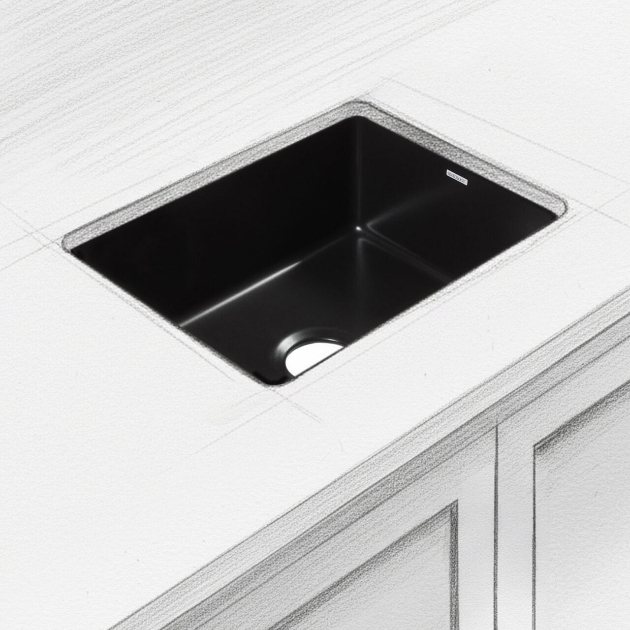 Eden 23" undermount fireclay kitchen sink in matte black. SK474-23FC-MB